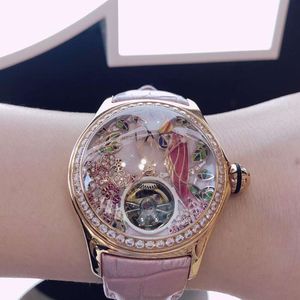 Riftag Mechanical Watch Watch Fashion Trend Diamond Pas Waterproof 2020 Nowa papuga 3D