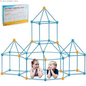 Leksakstält Byggnadssats blockerar konstruktion Fortress Kids Forts Child Game Tents Fort Build DIY 3D MONTERA DEN TENT Toy Gift for Kids Q231220