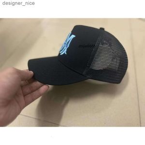 AMIRI Вы Mesh männlicher Punk liegt Hop iri Femelle Imiri Caps Designer Hip Lexurie Visor Lettre männliche Broderie Cross Bend Baseball Wave Hats 23Ss Ami Amiries Amiiri DP7Q