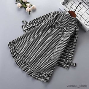 Mädchenkleider 2-6 Jahre hochwertiges Mädchenkleid 2019 Neue Spring Fashion England Style Plaid Muster Kinder Kinder Mädchen Kleidung Prinzessin Kleid