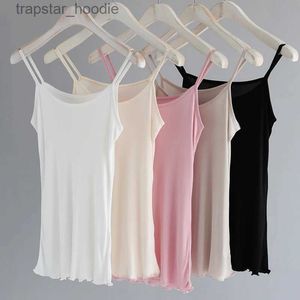 Women's Tanks Camis 50% Pure Silk Camisoles for women Camis halter tops singlet sexy femme underwear lingerie undershirt ladies tank tops summer L231220