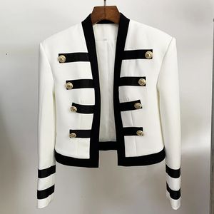 High Street EST 2023 Designer Jacket Donne's Color Block Block senza colletto Banda 231220