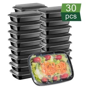 Disposable Take Out Containers Box Picnic 30Pcs Disposable Round/Rectangle/Square Bowl Meal Food Container 231219