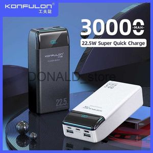 Power Bank per telefoni cellulari 30000mAh Power Bank portatile 22,5 W Carica rapida Display LCD Batteria ausiliaria Powerbank di grande capacità per iPhone 13 Xiaomi 12 J231220