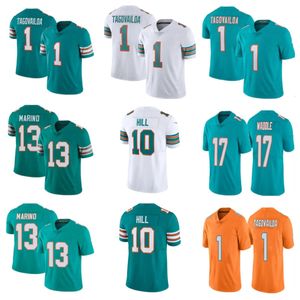 Top Maglia da calcio personalizzata uomo donna bambino Dan Marino Tua Tagovailoa Raheem Mostert Tyreek Hill Jaylen Waddle Jevon Holland Mike Gesicki Austin Jackson