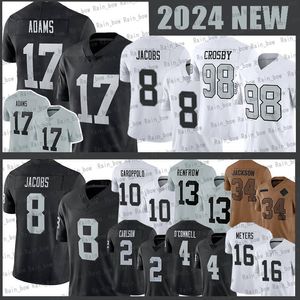 Josh Jacobs Davante Adams Football Jerseys Maxx Crosby Daniel Carlson Hunter Renfrow Charles Woodson Aidan O'Connell Bo Jackson Howie Long Jimmy Garoppolo Spillane