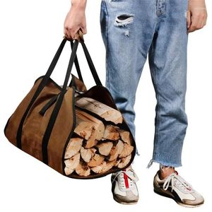 Storage Bags Outdoor Firewood Bag Portable Durable Logging Multifunctional Tote