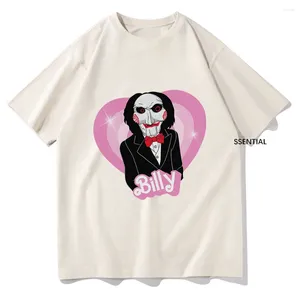 Men's T Shirts Saw Jigsaw Billy Shirt Vintage Funny Men/Women Aesthetic T-Shirt Unisex High Quality Cotton Tees Classic Halloween Clothes