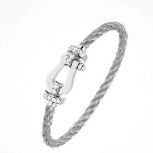 FRE New Horseshoe Buckle Men's and Women's Couple Bracelet Rose Gold Full Series Jewelry Gift Product Girl Pendant Vintage Party for Women