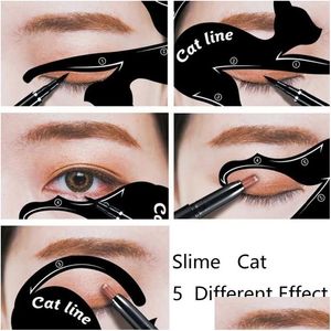 Makeup Tools Sdotter Eye Eyeliner Card Cat Line Eyes Template Shaper Model Easy To Make Up Stencils B Drop Delivery Health Beauty Dhbdy