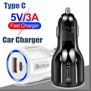 30W Fast Quick Charging Dual Ports USb C PD Car Charger Universal Power Adapters For Ipad 2 3 4 Iphone 13 14 15 Samsung Xiaomi Huawei PC