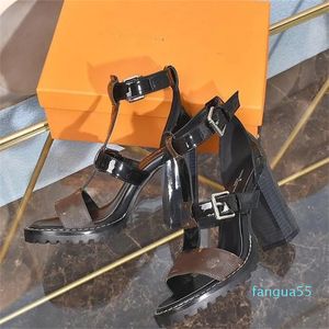 9cm thick solid color sandals waterproof platform high heel women's shoes wholesale