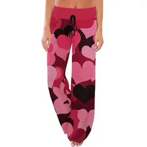 Women's Pants Comfy Pajama Pocket Halloween Print Drawstring Wide Leg Casual Trousers Women Clothes Pantalon Femme