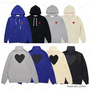 Дизайнерская женская куртка Cdgs с красным сердцем Commes Cdg Hoodie Eye Популярный бренд Star Same Cotton Большая пара Боулинг Спортивная толстовка Comme 7626