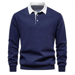 Männer Pullover 2023 Herbst Langarm Polo Neck Pullover Trendy Europäische Größe Außenhandel Hohe Qualität Casual Vielseitig