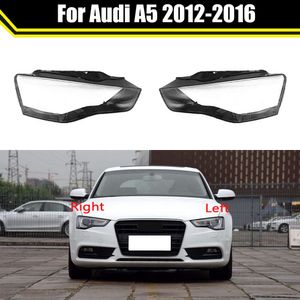 Bilens främre strålkastare Glaslampa Skal strålkastare täcker transparent lampskärm för Audi A5 2012 2013 2014 2015 2016