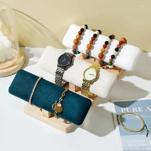 Watch Boxes 1Pc Wooden Watches Display Stands Base Necklace Bracelet Organizer Rack Bangle Scrunchie Headband Showcase