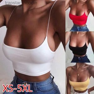 Kvinnors tankar Camis Sexig spaghetti rem gröda toppar svart tank topp kvinnor sommar camis rygglös grundläggande camisole casual tube top slös beskuren väst L231220