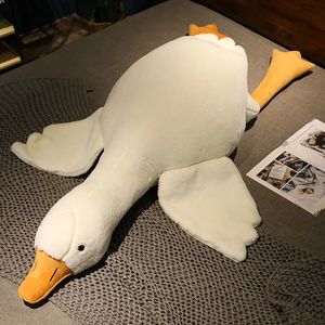 190cm Giant Long Plush White Goose Toy Stuffed Lifelike Big Wings Duck Hug Massage Throw Pillow Boyfriend Cushion For Kids Girl 231220