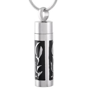 Chains Cylinder Cremation Urn Pendant Stainless Steel Memorial Keepsake Necklace Jewelry For Men Holds Way More Ashes226I