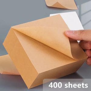 400 Sheets Square Kraft Paper Sticky Notes Childrens Label Index Stickers Notepaper Office Meddelande NTIME 231220