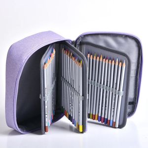 Grande capacité 3 couches 72 trous trousse à crayons détachable mignon croquis stylo sac boîte pochette de rangement fournitures de papeterie scolaire 04965 231220