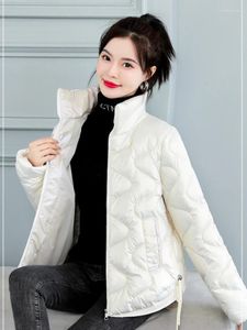 Women's Trench Coats Winter Jacket In Korean Version Loose Stand-up Collar Zipper Pocket Thick Short Casual Cotton-padded Woman Clothing