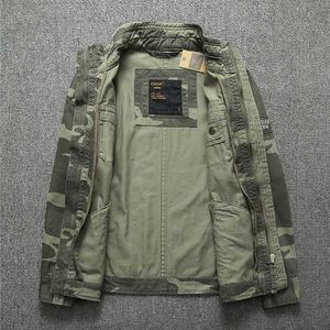 Herrenjacken Taktische Cargojacken Motorradjacke Männer Camouflage Combat Retro Militär Jeansjacke Macket Outwear Lässiger Armeemantel S-2XLL231026