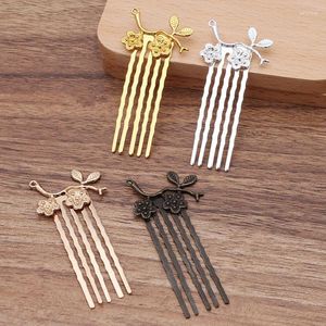 Hair Clips 10 Pieces/Lot 26x60mm 5 Teeth Comb Antiquity Inserted Clip Diy Jewelry Accessories