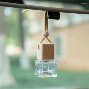 Storage Bottles 8ML Small Cover Square Perfume Empty Essential Oil Car Mounted Pendant 100PCS/LOT