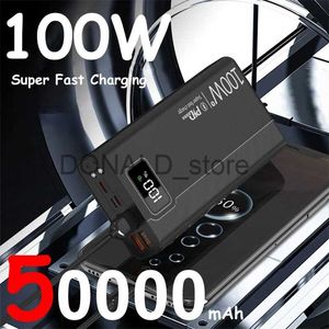 Power Bank per cellulari 100W Power Bank 50000mAh 4 USB Powerbank portatile a ricarica super veloce per Huawei iPhone 14 Xiaomi Caricabatterie esterno Nuovo J1220