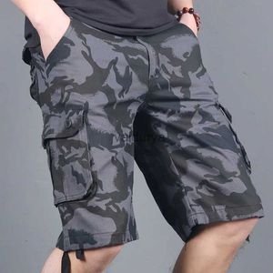 Shorts maschile mimetico camuffato camo shorts da uomo estate in cotone casual cotone multi tasca severo cortometraggio hip hop streetwear shorts militare homme 44 yq231220