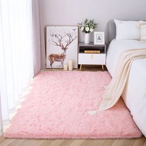 Carpet Modern Living Room Plush Carpets Pink Girl's Bedroom Decoration Rugs Fluffy Soft Bedside Lounge Area Gaming NonSlip Floor Mats 231219