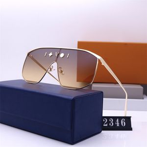 Frame Sunglasses Metal Frame Designer Women V Oval Goggle Eyeglasses Man Designers Oversized Sun Glasses Men Sunglas S Glas Mirror Designer