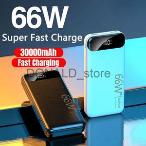 Mobiltelefon Power Banks 10000mAh 66W Portable Power Bank Super Fast Charging Extern Battery Powerbank för iPhone Xiaomi Samsung Huawei P40 Laptop 2023 J231220