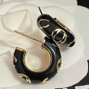 Markenbrief Designer Studie hochwertiges goldplattiertes Ohrring -Ohrringe Juwelier Frauen Mode Accessoire Geschenke