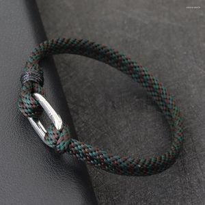 Charm Armband Noter Fashion Mens Armband Spring Catch Double Layer Rope Braclet Homme gåva till honom fritidstillbehör Pulseras Para