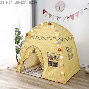 Leksakstält Portable Princess Toy Tents Children's Tält Little House For Child Games Playpen Teepee Kids Tält Children's Room Decor Q231220