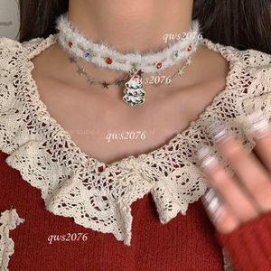 Naszyjnik designerski Naszyjnik z podwójną warstwową atmosferą gwiazdy uczucie pluszowego obojczyka Choker szyi