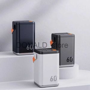 Mobiltelefon Power Banks 60000mAh Outdoor Power Bank Portable PowerBank Externt batteripaket PD 30W Fast Charger för Xiaomi iPhone Mobile Power Station J1220