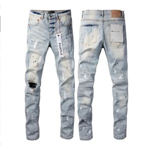 Męskie designerskie chude dżinsy Summer moda rozciągnięcia dresowe luksusowe chude fioletowe spodnie swobodne gwiazdy wzór Zakresywane spodnie mody streetwear 28-40