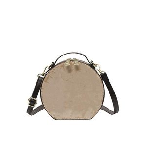 2022 Nuovi pacchetti da giorno femminile Classic Presbyopia One-Shoulder Crossbody European e American Varsity Round Cake Bag212B