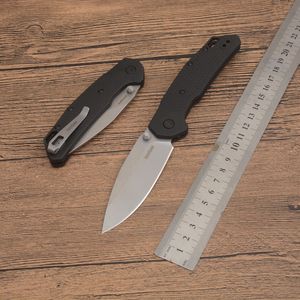 1Pcs KS 2037 Assisted Folding Knife D2 Stone Wash Drop Point Blade GFN Handle Outdoor Camping Hiking EDC Pocket Folder Knives with Retail Box