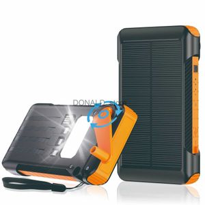 Mobiltelefon Power Banks Fast Charging Outdoor Manual Power Bank Solar PowerBank med Line Travel Bettery för iPhone Samsung Xiaomi Huawei 22.5W J231220