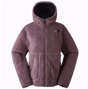 2023 Autumn/Winter New North Outdoor Brand Women's Hooded Lamb Fleece Double Sided Jacke Coat Warme