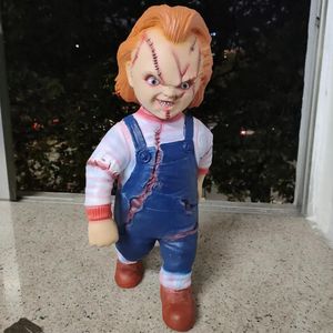 Decoração decoração decoração semente original de chucky 11 stand estátua coleta de terror boneca figura de criança