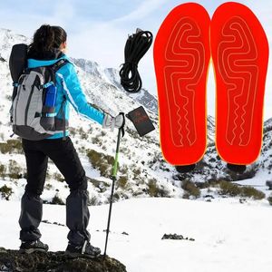 Accessori per parti di scarpe Sottopiede riscaldante invernale con telecomando USB temperatura elettrica regolabile sottopiede ricaricabile scaldapiedi per sci da ciclismo 231219