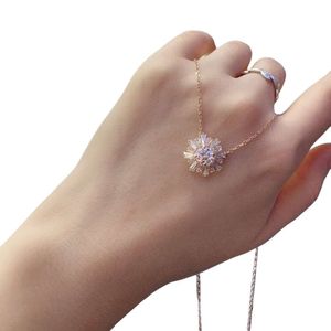 Swarovskis Jewelry Necklace Designer Women Original Quality Pendant Necklaces Rose Gold Collar Chain Female Trendy Gift