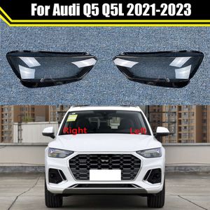 Per Audi Q5 Q5L 2021 2022 2023 Copertura del faro dell'automobile Luce della testa Occhiali Lente Borsette Sostituzione del faro Paralume trasparente Tappi