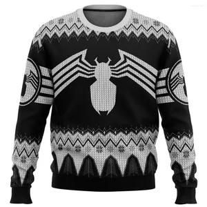 Nötr Anime Serisi Satan Erkek Sweaters Noel 3D Üstler Sonbahar ve Kış Giysileri Çatır Eşleştirme Setleri